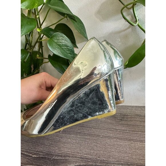 Forever size 8 silver gold heels - Picture 8 of 10